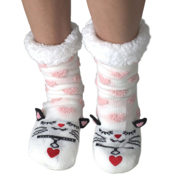 Kitty Kitty - Women's Cozy Slipper Socks